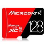 MICRODATA 128 GB High Speed ​​U3 Rot und Schwarz TF (Micro SD) Speicherkarte, 128 GB