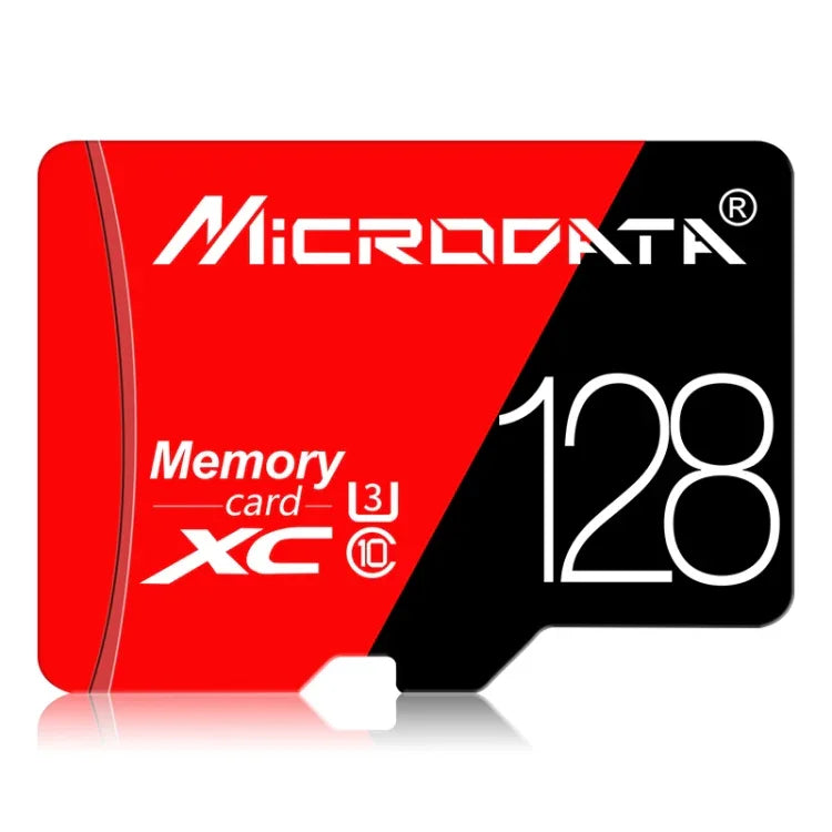 MICRODATA 128 GB High Speed ​​U3 Rot und Schwarz TF (Micro SD) Speicherkarte, 128 GB