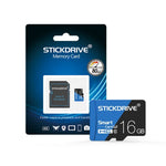 STICKDRIVE 16 GB High Speed ​​U1 Blau und Schwarz TF (Micro SD) Speicherkarte, 16 GB
