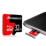 MICRODATA 128GB U3 Rot und Schwarz TF (Micro SD) Speicherkarte, 128GB