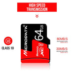 MICRODATA 128GB U3 Rot und Schwarz TF (Micro SD) Speicherkarte, 128GB
