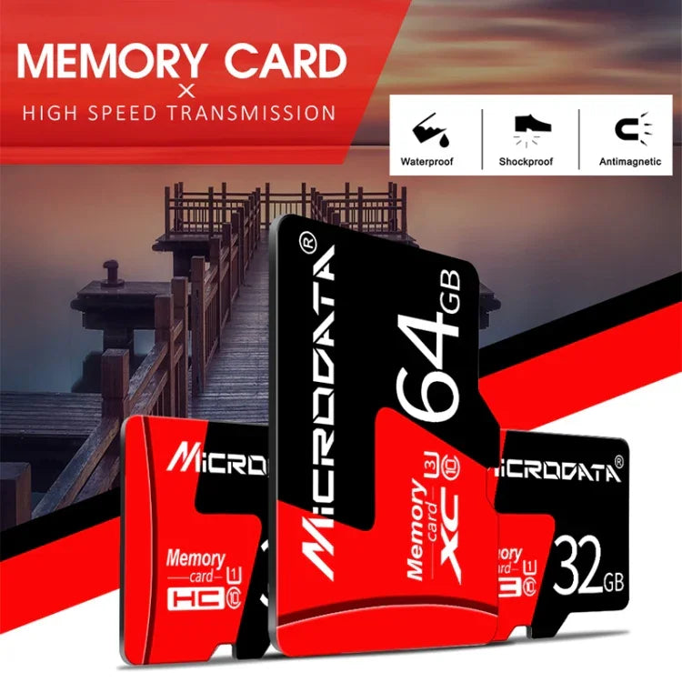 MICRODATA 128GB U3 Rot und Schwarz TF (Micro SD) Speicherkarte, 128GB