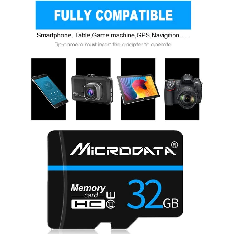 MICRODATA 32GB U1 Blue Line und Black TF (Micro SD) Speicherkarte, 32GB