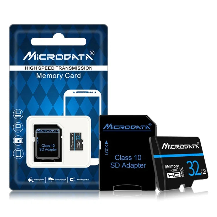 MICRODATA 32GB U1 Blue Line und Black TF (Micro SD) Speicherkarte, 32GB