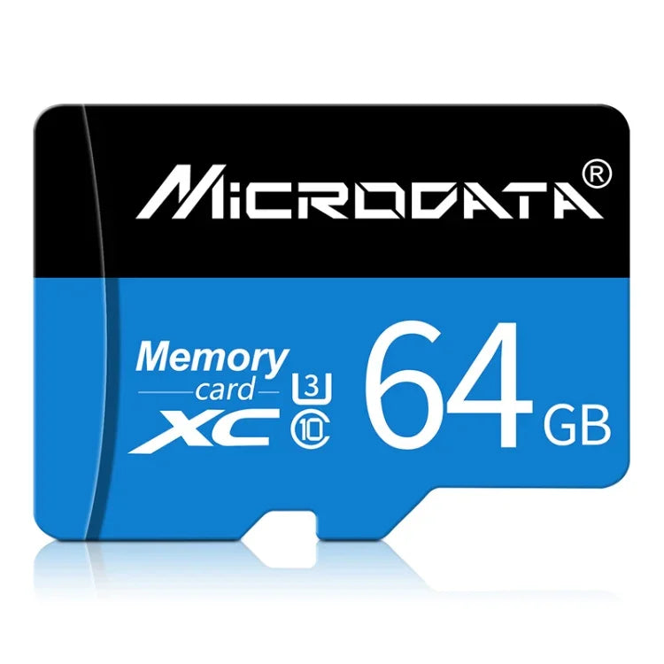 MICRODATA 64GB U3 Blau und Schwarz TF (Micro SD) Speicherkarte, 64GB
