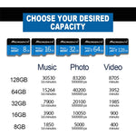 MICRODATA 64GB U3 Blau und Schwarz TF (Micro SD) Speicherkarte, 64GB