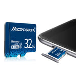 MICRODATA 64GB U3 Blue TF (Micro SD) Speicherkarte, 64GB