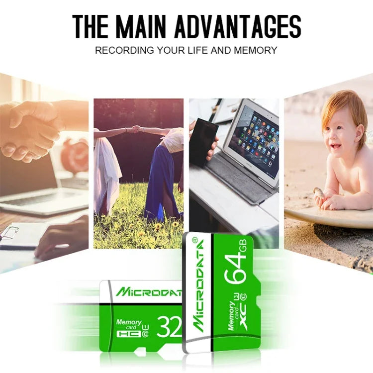 MICRODATA 32GB U1 Grün und Weiß TF (Micro SD) Speicherkarte, 32GB