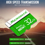 MICRODATA 64GB U3 Grün und Weiß TF (Micro SD) Speicherkarte, 64GB