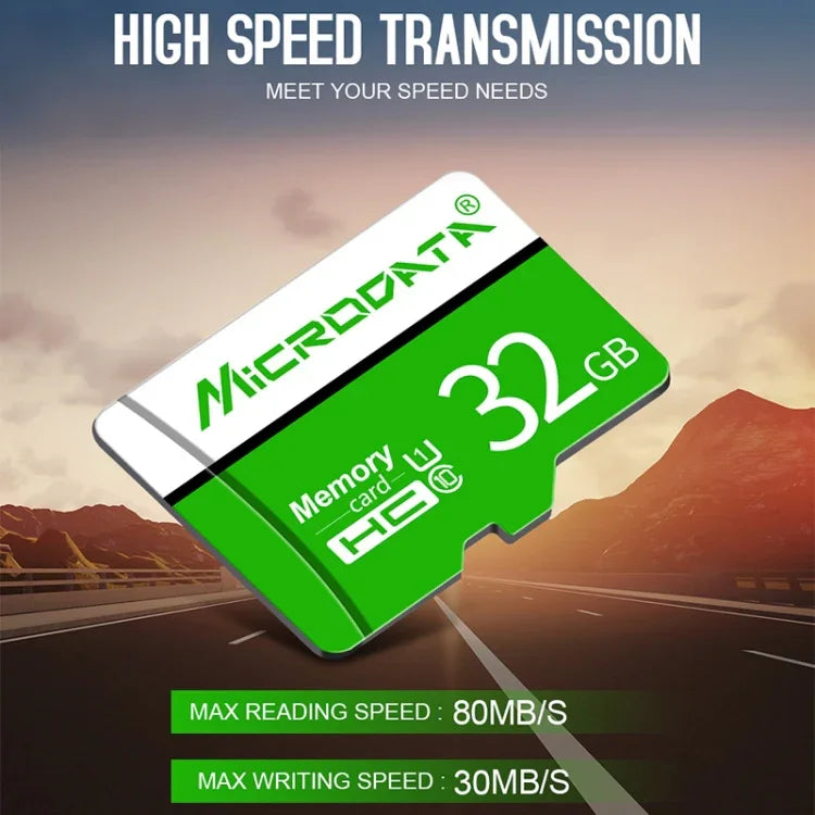 MICRODATA 64GB U3 Grün und Weiß TF (Micro SD) Speicherkarte, 64GB