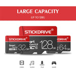 STICKDRIVE 16GB U1 White Line Red and Black TF (Micro SD) Speicherkarte, 16GB