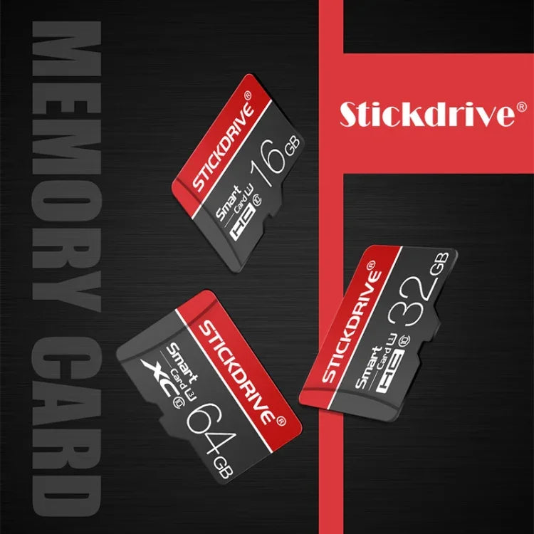 STICKDRIVE 64GB U3 White Line Red and Black TF (Micro SD) Speicherkarte, 64GB