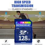 Microdrive 128 GB High-Speed-SD-Speicherkarte der Klasse 10 für alle digitalen Geräte mit SD-Kartensteckplatz, 128 GB
