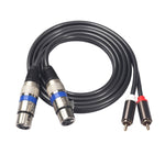 366156-15 2 RCA Stecker zu 2 XLR 3-polige Buchse Audiokabel, Länge: 1,5m, 366156-15 2 RCA Stecker zu 2 XLR 3-polige Buchse
