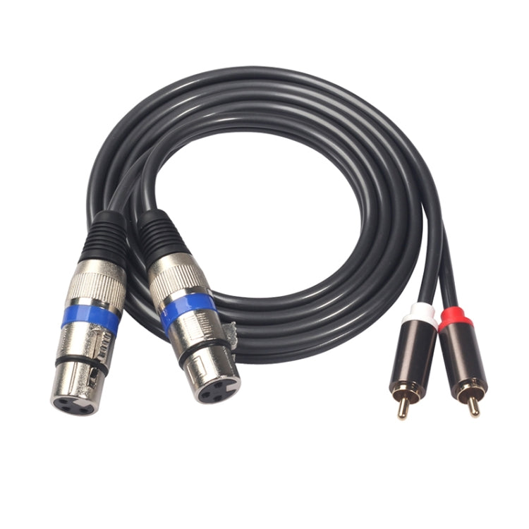 366156-15 2 RCA Stecker zu 2 XLR 3-polige Buchse Audiokabel, Länge: 1,5m, 366156-15 2 RCA Stecker zu 2 XLR 3-polige Buchse
