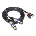 366156-15 2 RCA Stecker zu 2 XLR 3-polige Buchse Audiokabel, Länge: 1,5m, 366156-15 2 RCA Stecker zu 2 XLR 3-polige Buchse