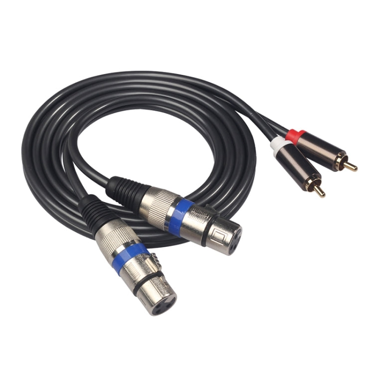 366156-15 2 RCA Stecker zu 2 XLR 3-polige Buchse Audiokabel, Länge: 1,5m, 366156-15 2 RCA Stecker zu 2 XLR 3-polige Buchse
