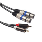 366156-15 2 RCA Stecker zu 2 XLR 3-polige Buchse Audiokabel, Länge: 1,5m, 366156-15 2 RCA Stecker zu 2 XLR 3-polige Buchse
