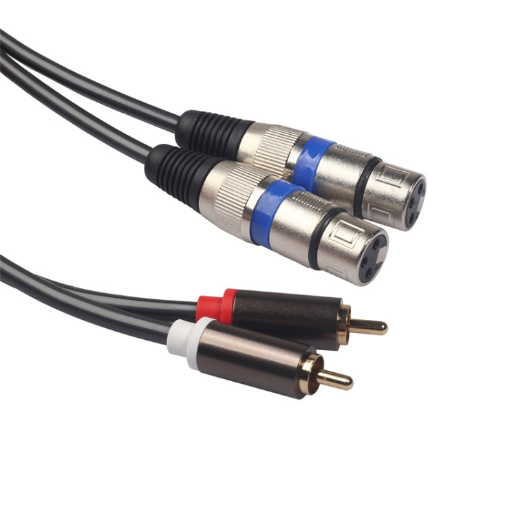 366156-15 2 RCA Stecker zu 2 XLR 3-polige Buchse Audiokabel, Länge: 1,5m, 366156-15 2 RCA Stecker zu 2 XLR 3-polige Buchse