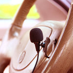 ZJ025MR Aufklebbares Clip-On Lavalier Mono Mikrofon für Auto GPS / Bluetooth-fähiges Audio DVD externes Mikrofon, Kabellänge: 3m, 90-Grad-Winkel 2,5mm Klinke, Winkel 2,5mm Klinke Mono