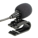 ZJ025MR Aufklebbares Clip-On Lavalier Mono Mikrofon für Auto GPS / Bluetooth-fähiges Audio DVD externes Mikrofon, Kabellänge: 3m, 90-Grad-Winkel 3,5mm Klinke, Winkel 3,5mm Klinke Mono