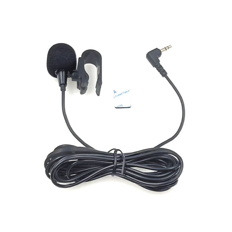 ZJ025MR Aufklebbares Clip-On Lavalier Stereo Mikrofon für Auto GPS / Bluetooth-fähiges Audio DVD externes Mikrofon, Kabellänge: 3m, 90-Grad-Winkel 2,5mm Klinke, Winkel 2,5mm Klinke Stereo
