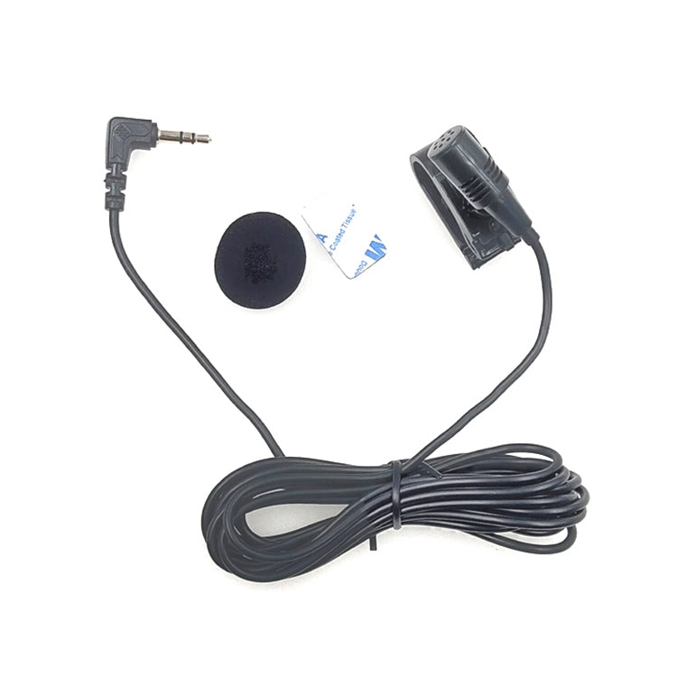 ZJ025MR Aufklebbares Clip-On Lavalier Stereo Mikrofon für Auto GPS / Bluetooth-fähiges Audio DVD externes Mikrofon, Kabellänge: 3m, 90-Grad-Winkel 2,5mm Klinke, Winkel 2,5mm Klinke Stereo