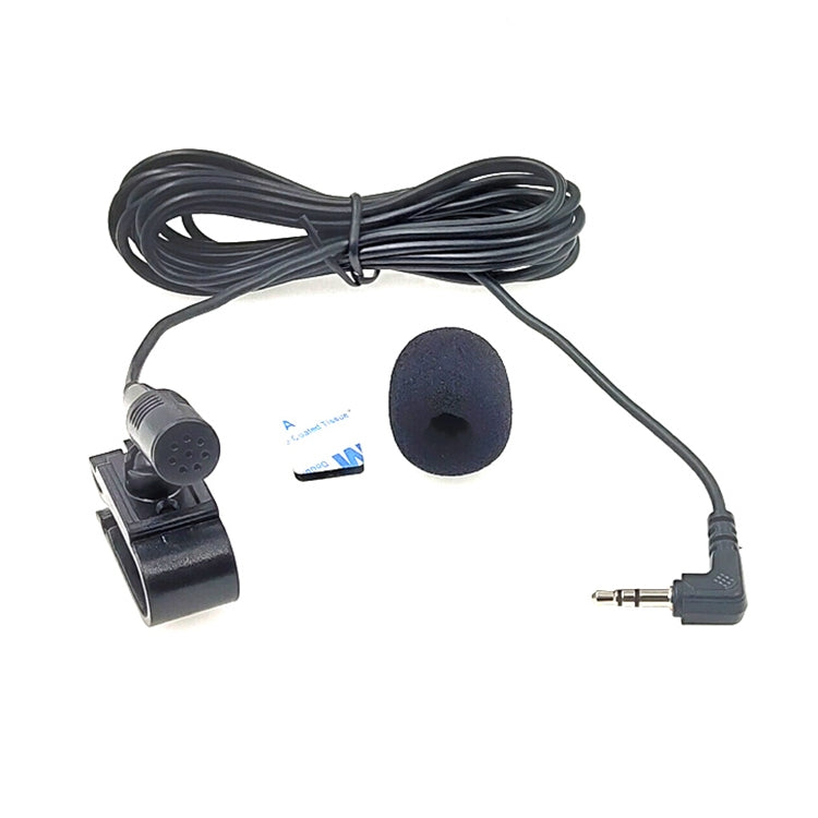 ZJ025MR Aufklebbares Clip-On Lavalier Stereo Mikrofon für Auto GPS / Bluetooth-fähiges Audio DVD externes Mikrofon, Kabellänge: 3m, 90-Grad-Winkel 2,5mm Klinke, Winkel 2,5mm Klinke Stereo
