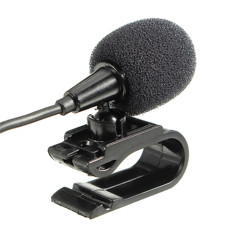 ZJ025MR Aufklebbares Clip-On Lavalier Stereo Mikrofon für Auto GPS / Bluetooth-fähiges Audio DVD externes Mikrofon, Kabellänge: 3m, 90-Grad-Winkel 2,5mm Klinke, Winkel 2,5mm Klinke Stereo