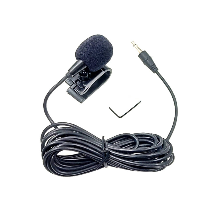 ZJ025MR Aufklebbares Clip-On Lavalier 3,5mm Klinke Mono Mikrofon für Auto GPS / Bluetooth-fähiges Audio DVD externes Mikrofon, Kabellänge: 3m, 3,5mm Klinke Stereo
