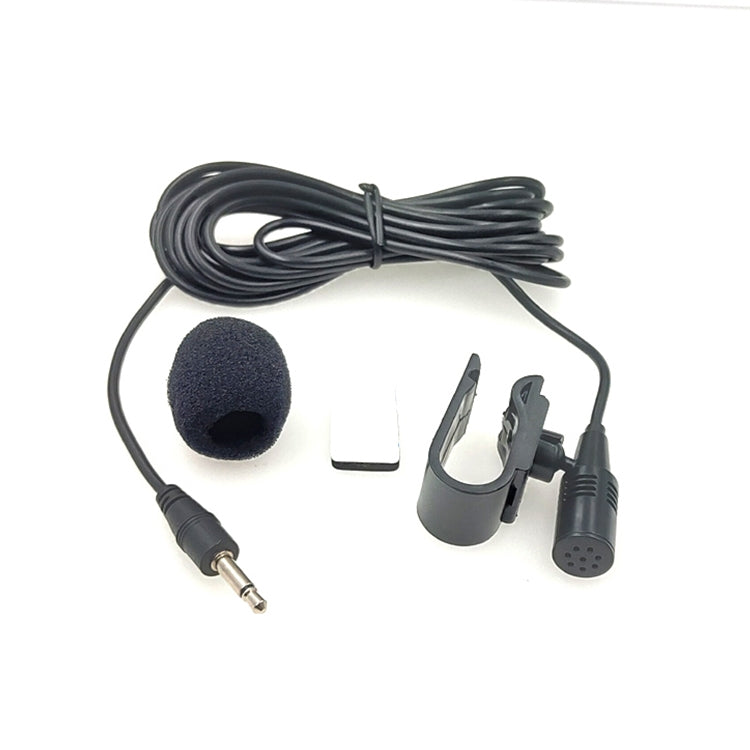ZJ025MR Aufklebbares Clip-On Lavalier 3,5mm Klinke Mono Mikrofon für Auto GPS / Bluetooth-fähiges Audio DVD externes Mikrofon, Kabellänge: 3m, 3,5mm Klinke Stereo
