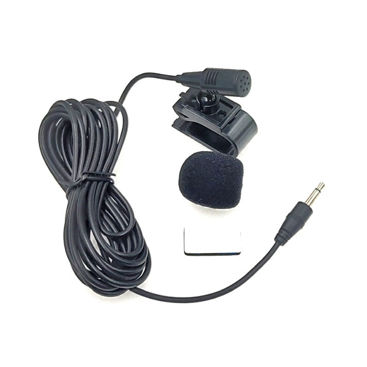 ZJ025MR Aufklebbares Clip-On Lavalier 3,5mm Klinke Mono Mikrofon für Auto GPS / Bluetooth-fähiges Audio DVD externes Mikrofon, Kabellänge: 3m, 3,5mm Klinke Stereo
