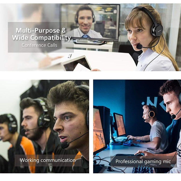 ZJ033MR-03 19cm Stereo 3,5mm Gerade Stecker Gaming-Headset Soundkarte Live-Mikrofon, 19cm Stereo Gerade Stecker