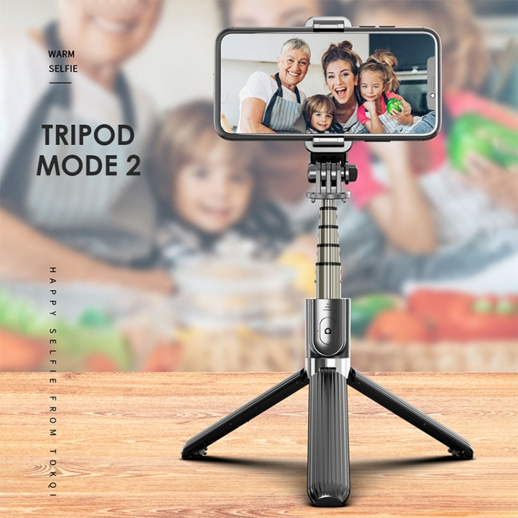 L03 Aluminiumlegierung Faltbares Bluetooth-Stativ Selfie-Stick, L03 Weiß, L03 Schwarz