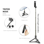 L03 Aluminiumlegierung Faltbares Bluetooth-Stativ Selfie-Stick, L03 Weiß, L03 Schwarz