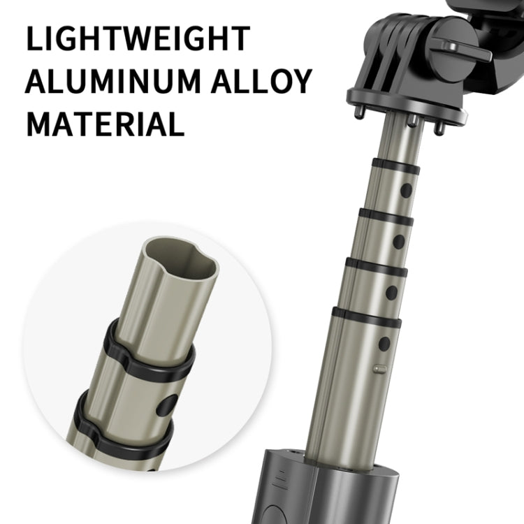 L03 Aluminiumlegierung Faltbares Bluetooth-Stativ Selfie-Stick, L03 Weiß, L03 Schwarz