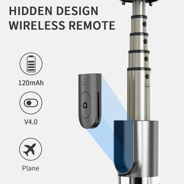 L03 Aluminiumlegierung Faltbares Bluetooth-Stativ Selfie-Stick, L03 Weiß, L03 Schwarz