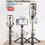 L03 Aluminiumlegierung Faltbares Bluetooth-Stativ Selfie-Stick, L03 Weiß, L03 Schwarz