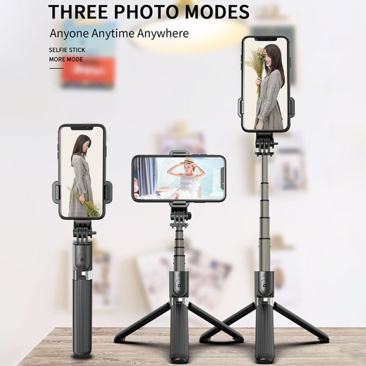 L03 Aluminiumlegierung Faltbares Bluetooth-Stativ Selfie-Stick, L03 Weiß, L03 Schwarz