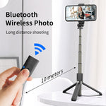 L03 Aluminiumlegierung Faltbares Bluetooth-Stativ Selfie-Stick, L03 Weiß, L03 Schwarz