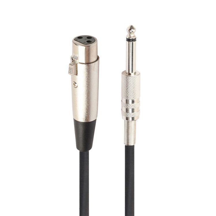 10m XLR 3-Pin Weiblich zu 1/4 Zoll (6,35mm) Mono Geschirmtes Mikrofonkabel, Länge: 10m