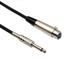 10m XLR 3-Pin Weiblich zu 1/4 Zoll (6,35mm) Mono Geschirmtes Mikrofonkabel, Länge: 10m