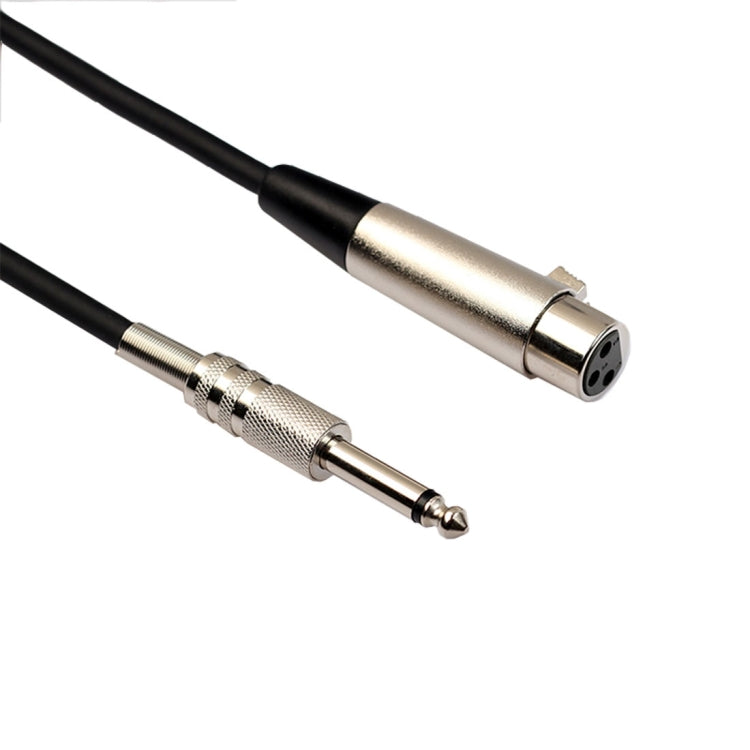 10m XLR 3-Pin Weiblich zu 1/4 Zoll (6,35mm) Mono Geschirmtes Mikrofonkabel, Länge: 10m