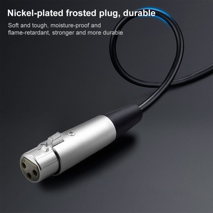 10m XLR 3-Pin Weiblich zu 1/4 Zoll (6,35mm) Mono Geschirmtes Mikrofonkabel, Länge: 10m