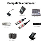3m 3-poliges XLR-Männlich zu XLR-Weiblich MIC abgeschirmtes Kabel Mikrofon-Audiokabel, Länge: 3m (Rot)