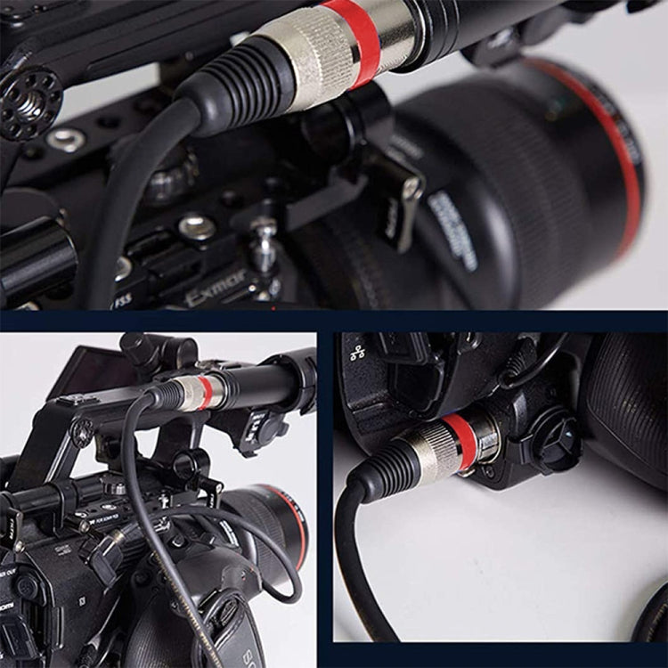 3m 3-poliges XLR-Männlich zu XLR-Weiblich MIC abgeschirmtes Kabel Mikrofon-Audiokabel, Länge: 3m (Rot)