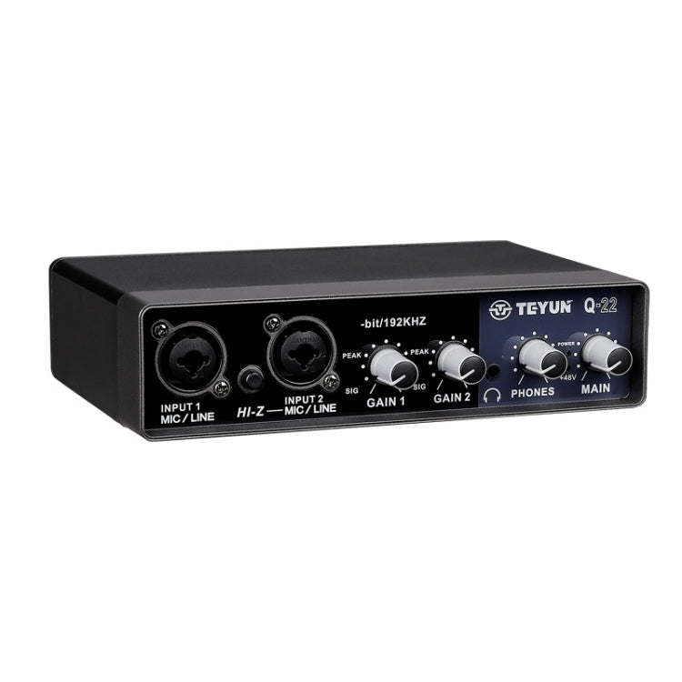 TEYUN Q-22 USB Computer Freies Mikrofon Externe Soundkarte, Q-22