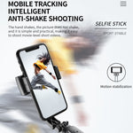 Q08 Gimbal Stabilisator Bluetooth Fernbedienung Stativ Selfie-Stick, Q08 (Schwarz), Q08 (Weiß)
