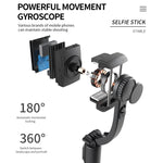 Q08 Gimbal Stabilisator Bluetooth Fernbedienung Stativ Selfie-Stick, Q08 (Schwarz), Q08 (Weiß)
