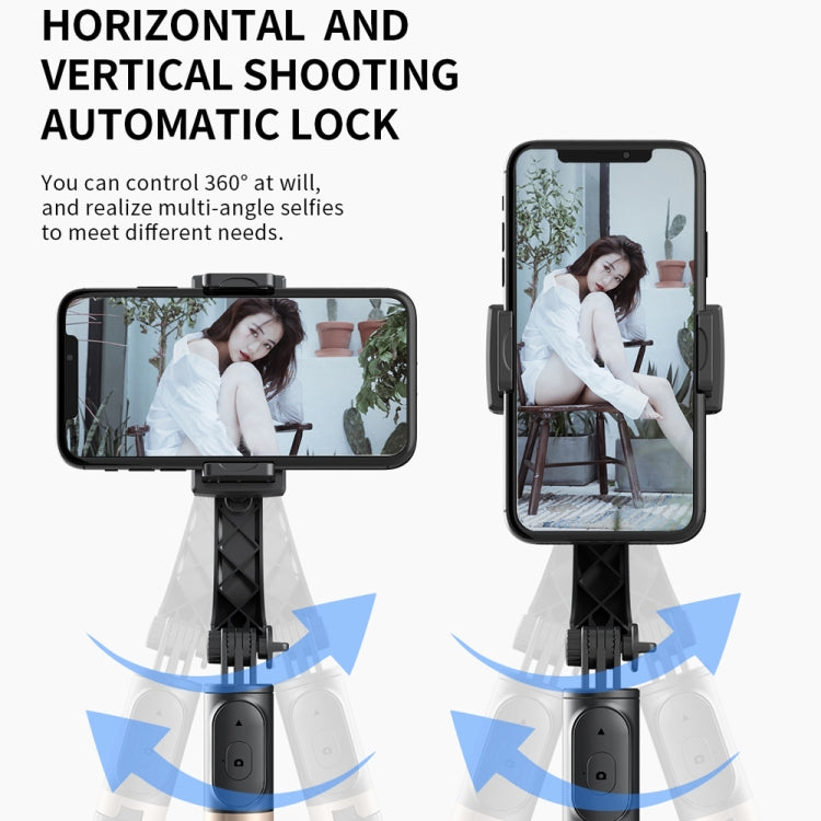 Q08 Gimbal Stabilisator Bluetooth Fernbedienung Stativ Selfie-Stick, Q08 (Schwarz), Q08 (Weiß)